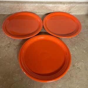 Fiestaware Set of Three Orange Dinner Plates